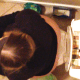 A blonde, plump woman takes a shit as a hidden camera in the ceiling above her captures the action. Poop sounds are difficult to hear, but we get to see shit on the TP and in the toilet as she wipes. 720P, although video is grainy. About 6 minutes.
